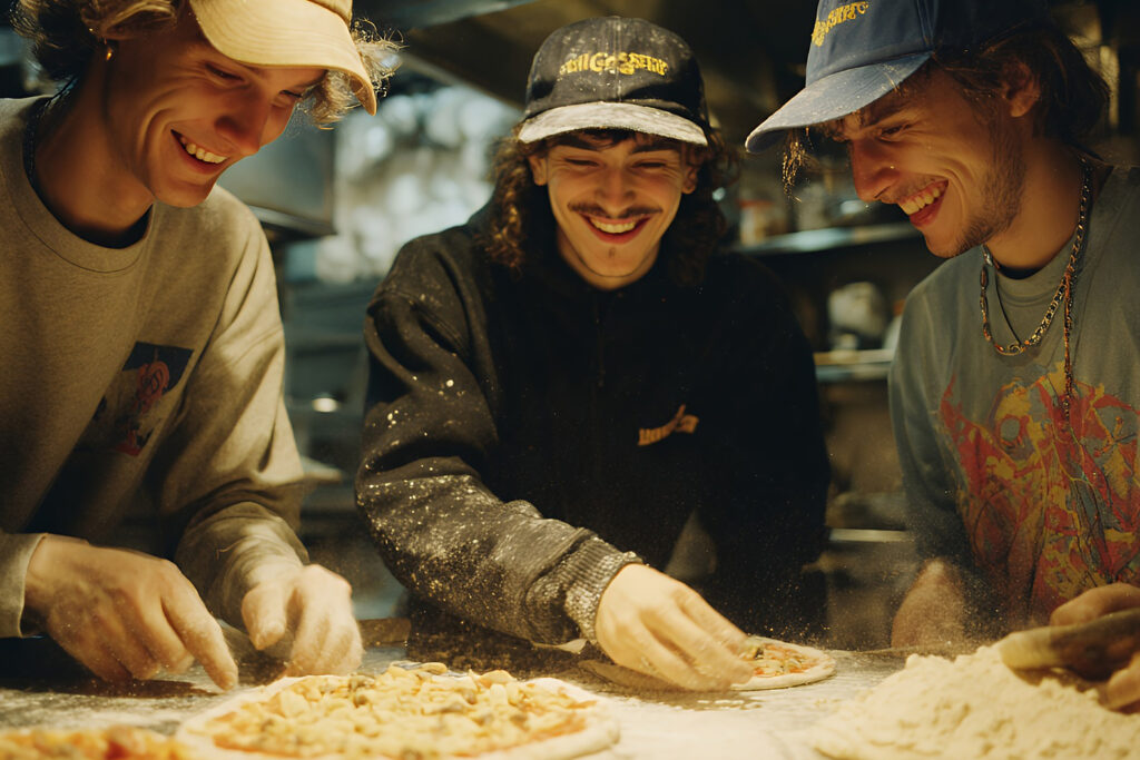 Team Building beim Pizza backen